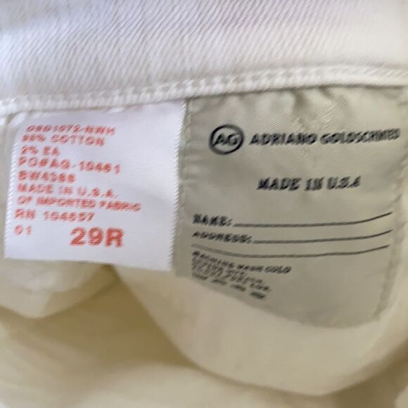 AG Adriano Goldschmied White The Club Well Fitted Flare Leg Jean Summer Coastal - Picture 12 of 12